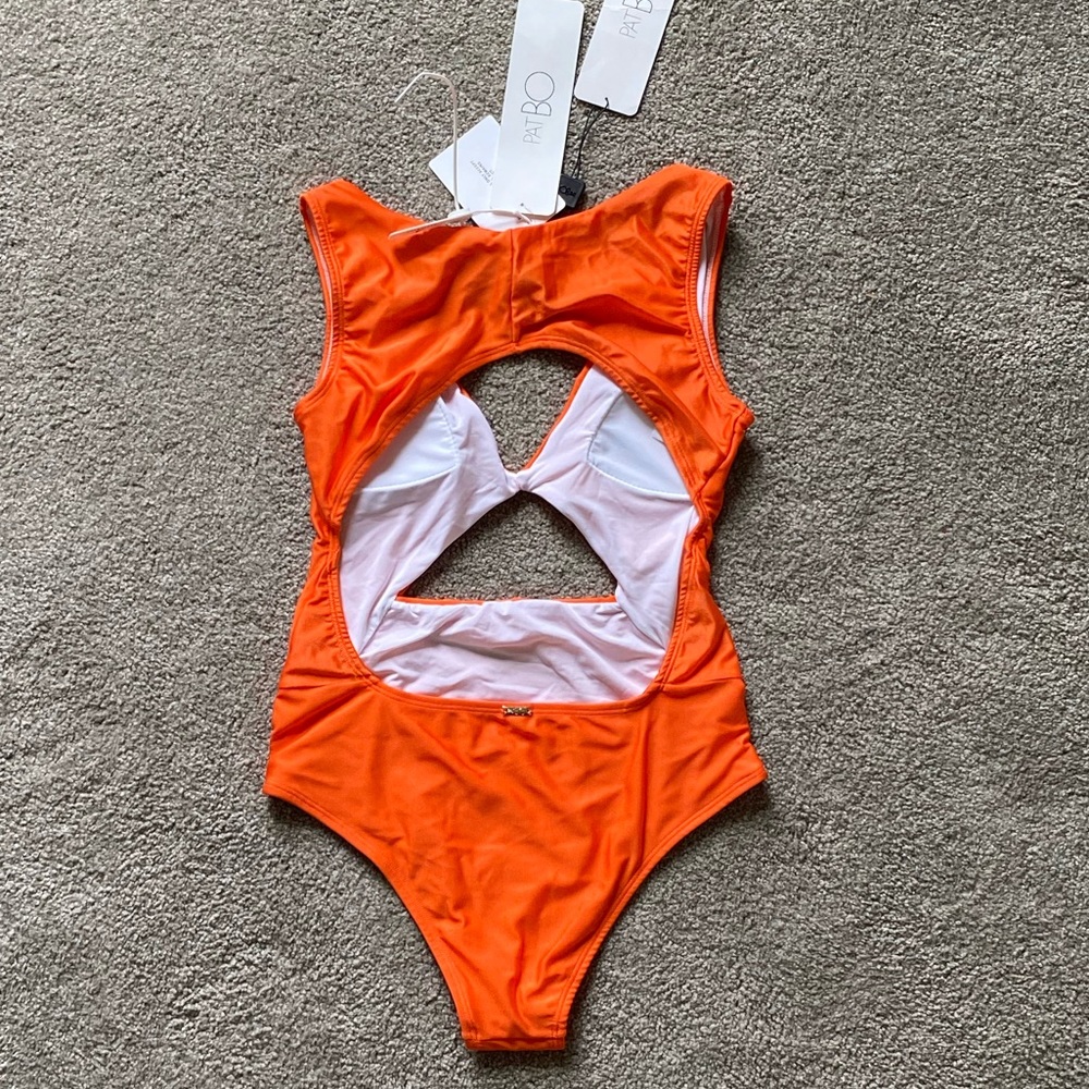 NWT PatBo One Piece Cutout Orange Crush Swimsuit - Picture 7 of 8